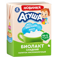 

Напиток к/мол."АГУША"(биолакт,сладк)200г