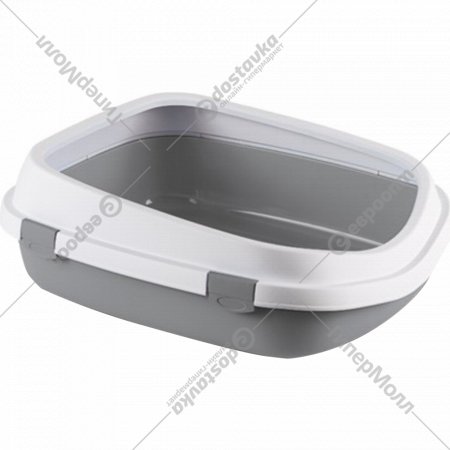 Туалет-лоток «Stefanplast» Queen, 96869, светло-серый/белый, 55х71х24.5 см