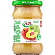 Пюре яблочно-персиковое «Будь здоров» 280 г.
