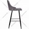 Барный стул «AksHome» Megan-2, велюр, серый/черный