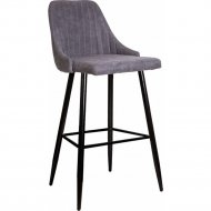 Барный стул «AksHome» Megan-2, ткань, темно-серый/черный