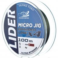 Леска плетеная «Lider» Micro Jig X4, MJ-006, 100 м, 0.06 мм