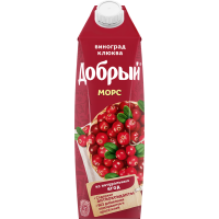 

Морс "ДОБРЫЙ" (виногр./клюк.) 1л