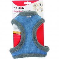 Шлея «Camon» с меховой подкладкой, голубой, размер L, DC017/C