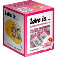 Сливочные жевательные конфеты «Love is...» со вкусом клубника, 105 г