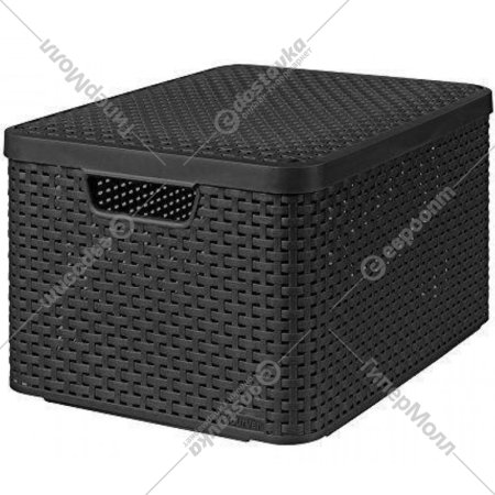 Корзина «Curver» style box l v2 lid, 205863, графит, 445x330x248 мм