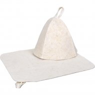 Набор банный «Hot Pot» шапка и коврик