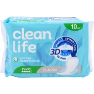 Про­клад­ки жен­ские ги­ги­е­ни­че­ские Clean life Classic, Super, 10 шт