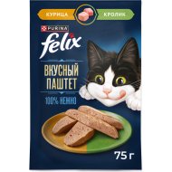 Корм д/кош «FELIX»(паштет кур/крол) 75г