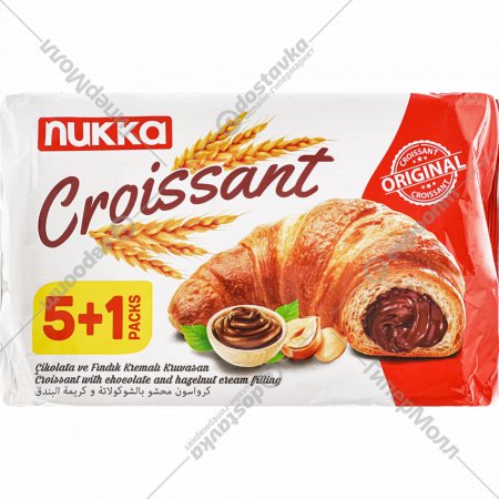 Круассан c шоколадно-ореховым вкусом «Nukka» 6 шт, 240 г