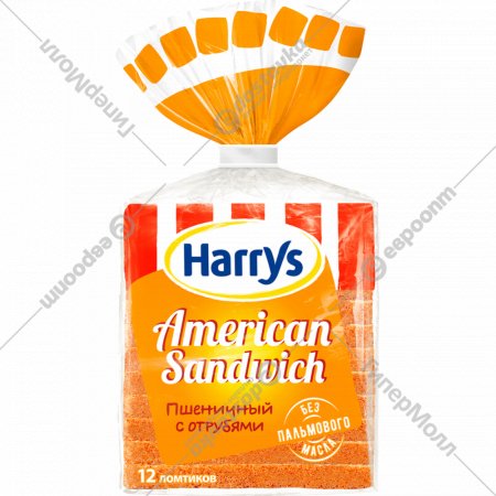 Сэндвичный хлеб «American Sandwich» пшеничный с отрубями, 515 г.
