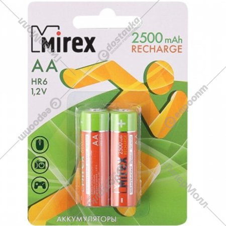 Комплект аккумуляторов «Mirex» AA2500mAh, 2 шт