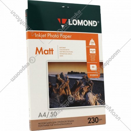 Фотобумага «Lomond» для струйной печати А4, 0102016, 50 листов.