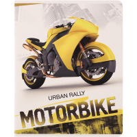

Тетрадь"MOTORBIKE"(А5,скр,96л,клетка)Жел