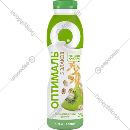 Йогурт питьевой «Оптималь» киви-злаки 2%, 415 г