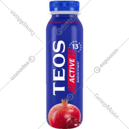 Йогурт питьевой «Teos» Active, вишня-гранат, 1.8%, 260 г