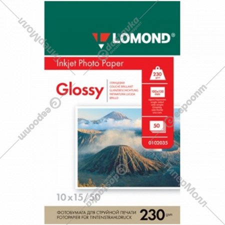 Фотобумага «Lomond» для струйной печати А6, 0102035, 50 листов.