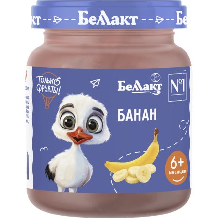 Пюре фруктовое Беллакт банан, 100 г