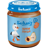

Пюре "БЕЛЛАКТ" (персик/груша,б/с) 100г