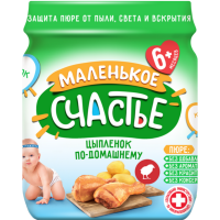 

Пюре "МАЛЕНЬКОЕ СЧАСТЬЕ"(цыпл.дом) 80г