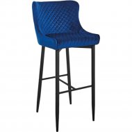 Барный стул «Signal» Colin B Velvet H-1, темно-синий/черный мат
