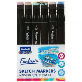 Набор маркеров для скетчинга «Fantasia» Pastel 12 цветов