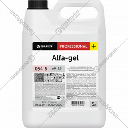 Дезинфицирующее средство для санузлов «Pro-Brite» Alfa-Gel, 054-5, 5 л