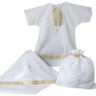 Комплект для крещения «Pituso» 692P/11, для мальчика, размер 68-74, 3 предмета