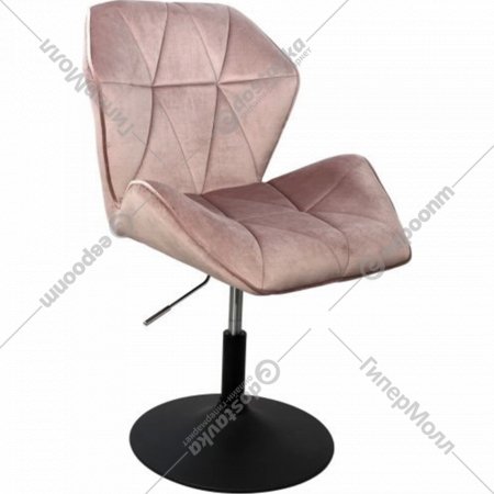 Барный стул «AksHome» Oslo, велюр, пыльная роза/черный