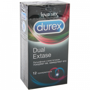 Презервативы «Durex Dual Extaseс» с анестетиком