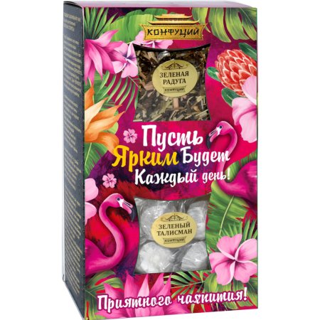 Подарочный набор зеленого чая «Цветочная фантазия» 120 г