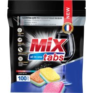 Таблетки для посудомоечной машины Mix Tabs All in one, 100 шт