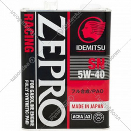 Масло моторное «Idemitsu» Zepro Racing SN, 5W-40, 3585041, 4 л