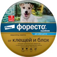 Форесто ошейник от клещей и блох для собак, до 8 кг, Elanco