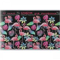 

Альбом для рисов."ФЛАМИНГО И ЛИСТЬЯ"