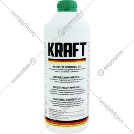 Антифриз-концентрат «Kraft» G11, Green, KF118, 1.5 л