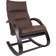 Кресло-качалка «Leset» Морено, венге текстура/коричневый велюр V 23