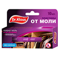 

Пластины от моли"DR.KLAUS"(б/запаха)10шт