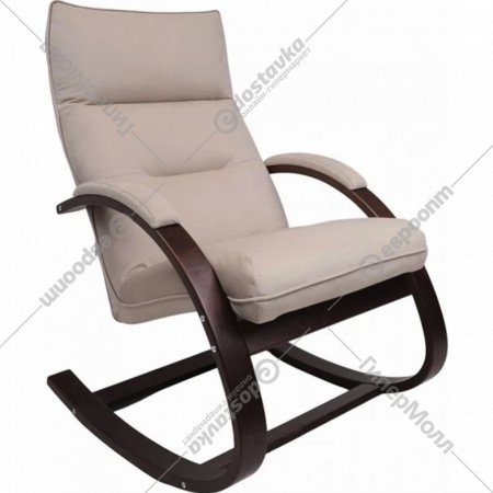 Кресло-качалка «Leset» Морено, орех текстура/бежевый велюр V 18