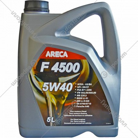 Масло моторное «Areca» F4500, 5W-40, 11456, 4 л