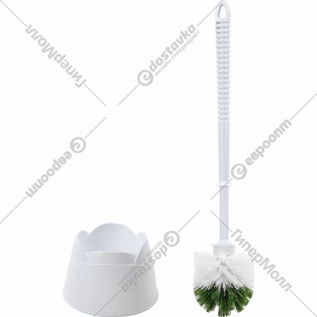 Ершик для туалета «Любаша» с подставкой, пластик, 603627, белый