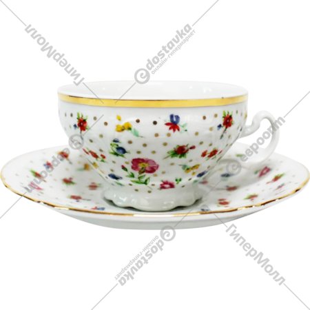 Чашка с блюдцем «Thun 1794» Bernadotte Цветочный декор, БЕР0228, 205 мл