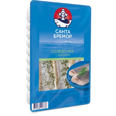 Сельдь «Санта Бремор» с укропом, в масле, 240 г