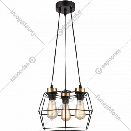 Подвесной светильник «Vele Luce» Tempo, VL6322P03, черный/золото