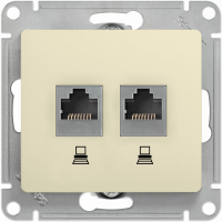 

Розетка дв.(RJ45+RJ45,беж.,GSL000285KK)