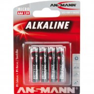 Элементы питания «Ansmann» Alkaline-red-1.5V-AAA-BL4