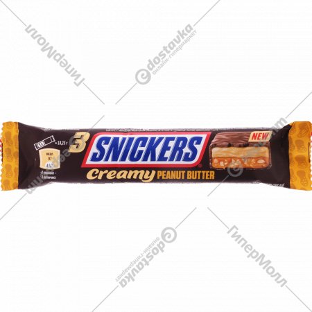 Шоколадный батончик «Snickers» Creamy Peanut Butter, 54.75 г