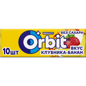 Же­ва­тель­ная ре­зин­ка «Оrbit» клуб­ни­ка-банан, 13.6 г