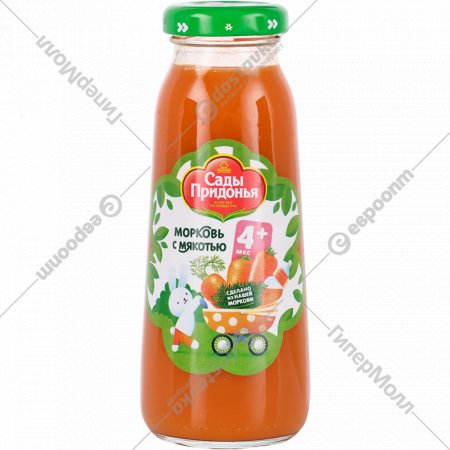 Нектар детский «Сады Придонья» морковь с мякотью, 200 мл