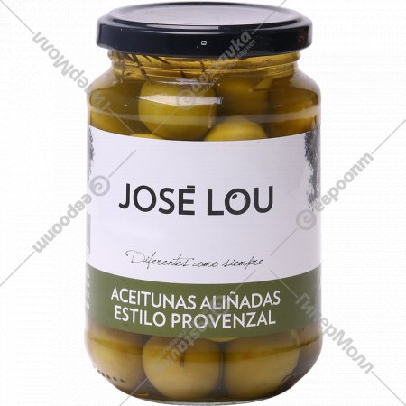 Оливки «Jose Lou» с косточкой, по-провански, пастеризованные, 350 г
